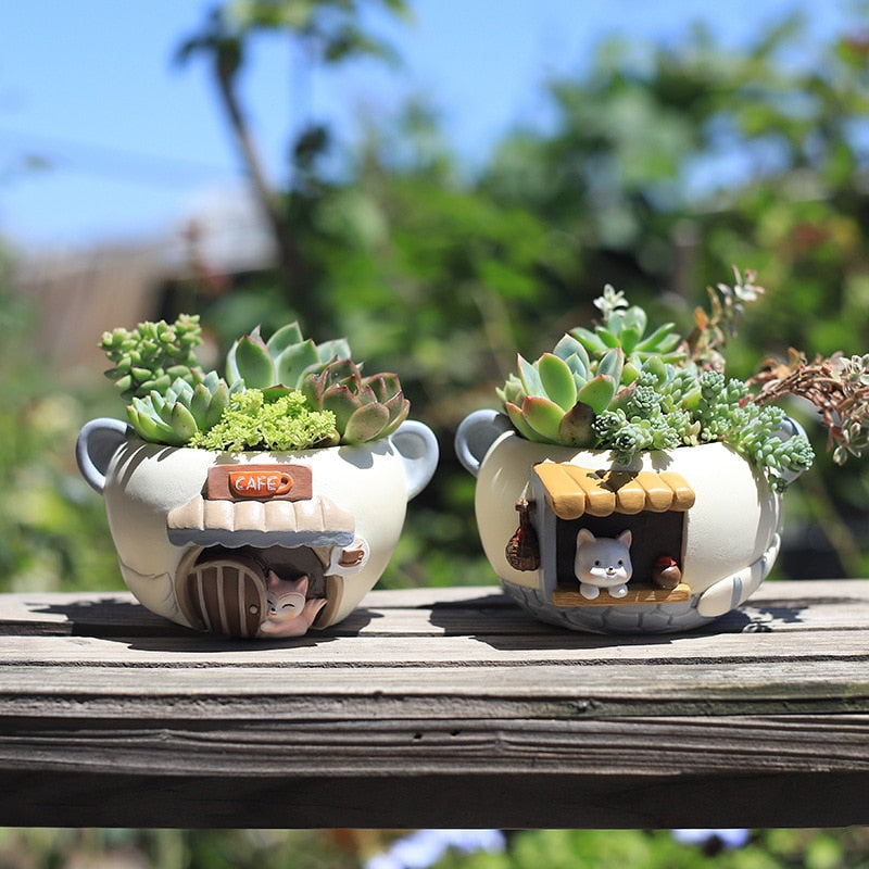 Succulents Air Plants Resin Flower Pot